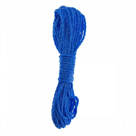 Sfoara din material termoplastic matasos, funie nylon rezistent, grosime 4mm, lungime 10 m , albastra [1]