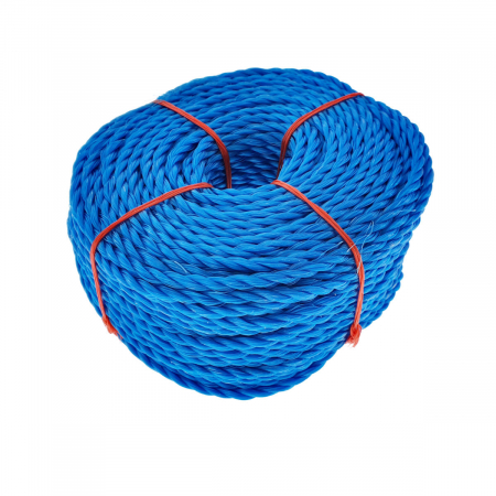 Sfoara - Sfoara din material termoplastic matasos, funie nylon rezistent, grosime 5mm, lungime 50 m , albastra