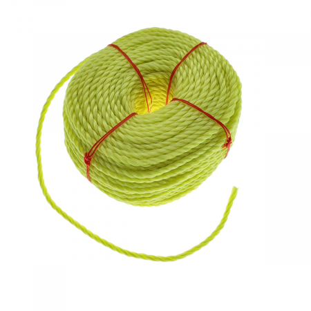 Sfoara - Sfoara din material termoplastic matasos, funie nylon rezistent, grosime 5mm, lungime 50 m , galbena