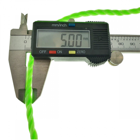 Sfoara din material termoplastic matasos, funie nylon rezistent, grosime 5mm, lungime 50 m , verde [4]