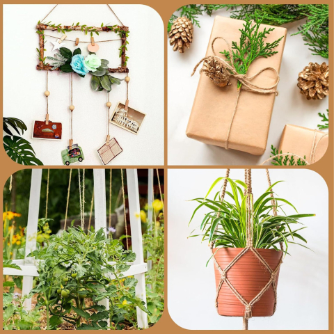 Sfoara iuta naturala, ghem 300g , pentru legat si decoratiuni, utilizare gradina si bucatarie, 3mm, ambalaj compact [3]