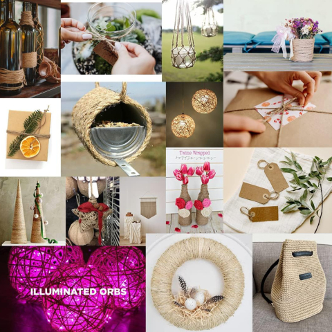 Sfoara iuta naturala, ghem 300g , pentru legat si decoratiuni, utilizare gradina si bucatarie, 3mm, ambalaj compact [4]