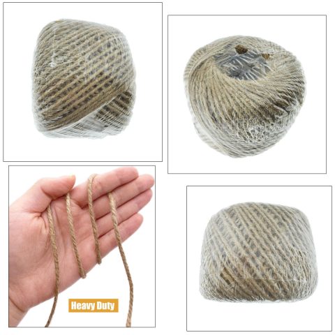 Sfoara iuta naturala rezistenta, ghem 500g, pentru utilizari intensive gradina si bucatarie, 3mm, ambalaj economic [4]