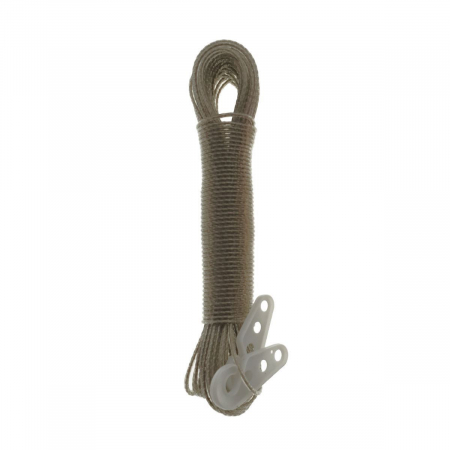 Sfoara polipropilena, fir rasucit si izolat, cu 2 cleme,20mx3mm, gri [1]