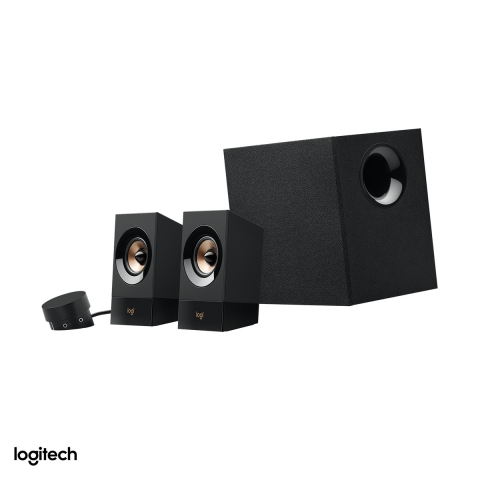 Boxe - Sistem boxe 2.1 Logitech Z533 cu subwoofer, 60 W RMS, intrari jack 3,5 mm si RCA, control pod pe fir cu iesire pentru casti, negru, 980-001054