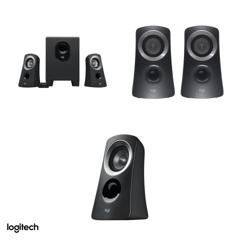 Sistem boxe PC 2.1 Logitech Z313 cu subwoofer, 25 W RMS, intrare jack 3,5 mm, telecomanda pe fir cu iesire pentru casti, negru, 980-000413 [3]