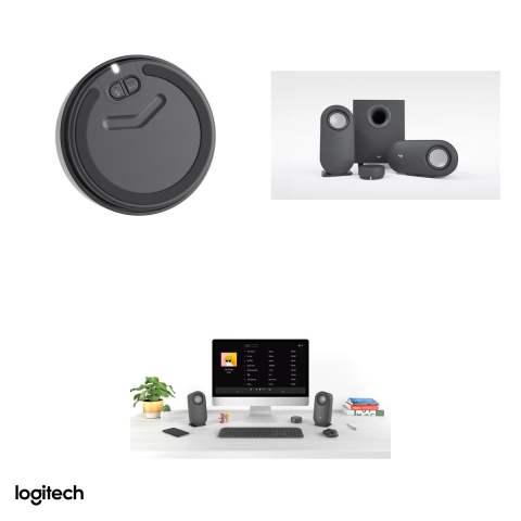 Sistem boxe PC 2.1 Logitech Z407 Bluetooth cu subwoofer si telecomanda wireless, 40 W RMS, intrari micro-USB si jack 3,5 mm, grafit, 980-001348 [4]