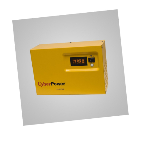 Sisteme UPS - Sistem de alimentare de urgenta CyberPower CPS600E, invertor 600 VA / 420 W pentru baterie externa de 12 V neinclusa, unda sinusoidala pura pana la 40% sarcina, AVR, 1 priza Schuko, ecran LCD, galben