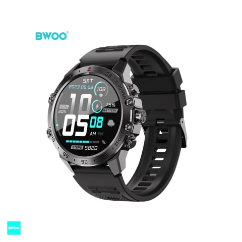 Smartwatch - Smartwatch BWOO WA-08, AMOLED 1.43", negru, IP67, incarcare 2 h, ecran 1,43 ", Amoled 1,43" 466x466 pix, bluetooth v.5.3