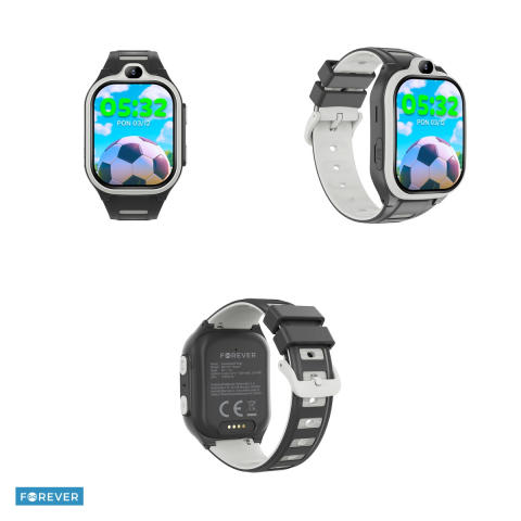 Smartwatch copii Forever Kids Boost KW-530, GPS WiFi 4G, negru, IP67, ABS, silicon, incarcare 3 h, ecran 2 ", IPS, 800 mAh, curea 198 mm [3]