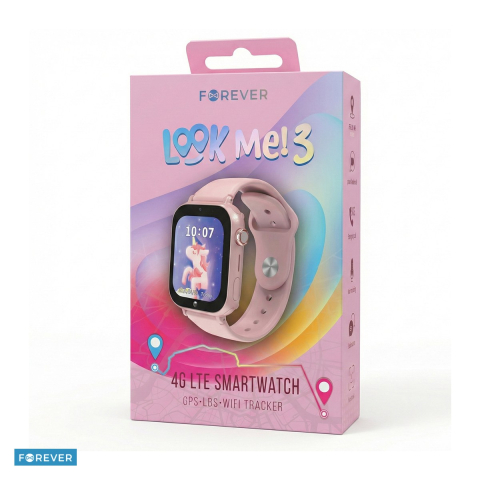 Smartwatch copii Forever Kids Look Me! 3 KW-520, GPS WiFi 4G, roz [4]