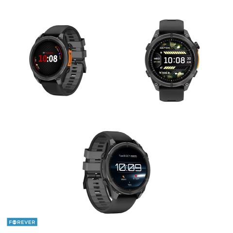Smartwatch Forever Focus SW-900, GPS, negru, IP68, incarcare 2 h, ecran 1,43 ", Amoled 1,43" 466x466 pix, 530 mAh, bluetooth v.5.4 [3]