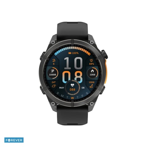 Smartwatch - Smartwatch Forever Focus SW-900, GPS, negru, IP68, incarcare 2 h, ecran 1,43 ", Amoled 1,43" 466x466 pix, 530 mAh, bluetooth v.5.4