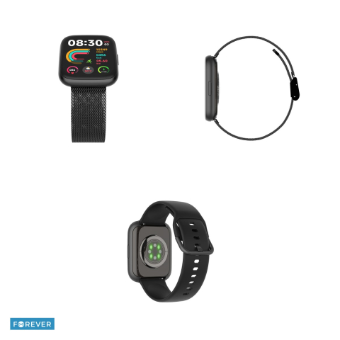 Smartwatch Forever ForeVigo 4 SW-330, negru, IP68, incarcare 3 h, ecran 1,95 ", Amoled 1,95" 410x502 pix, 220 mAh, bluetooth v.5.4, curea 214 mm [3]