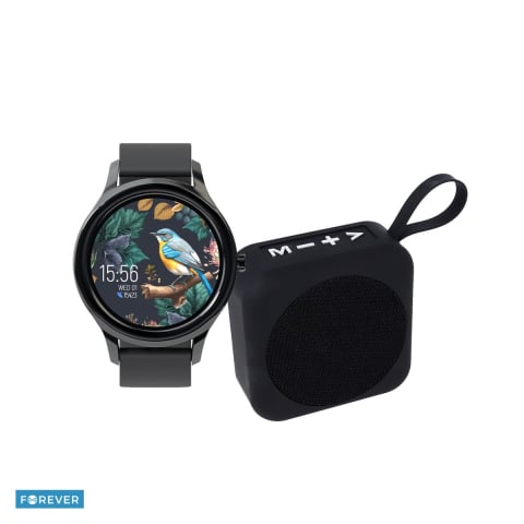 Smartwatch - Smartwatch Forever ForeVive 3 SB-340, cu difuzor Bluetooth 3W, negru, GPS/LBS