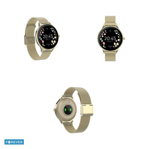 Smartwatch Forever Velora SB-306, auriu, IP67, aliaj de zinc, incarcare 3 h, ecran 1,19 ", 145 mAh, bluetooth v.5.2 [3]