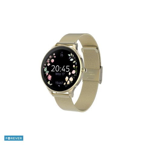 Smartwatch - Smartwatch Forever Velora SB-306, auriu, IP67, aliaj de zinc, incarcare 3 h, ecran 1,19 ", 145 mAh, bluetooth v.5.2