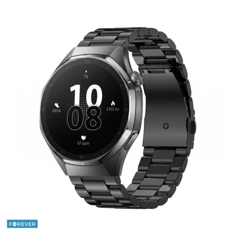 Smartwatch - Smartwatch Forever xBase SW-720, negru, IP68, aluminiu, aliaj de zinc, incarcare 2 h, ecran 1,43 ", Amoled 1,43" 466x466 pix, 430 mAh, bluetooth v.5.3