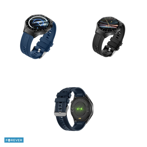 Smartwatch Forever zBase SW-720, bleumarin, IP68, aluminiu, aliaj de zinc, incarcare 2 h, ecran 1,43 ", Amoled 1,43" 466x466 pix, 430 mAh, bluetooth v.5.3 [3]