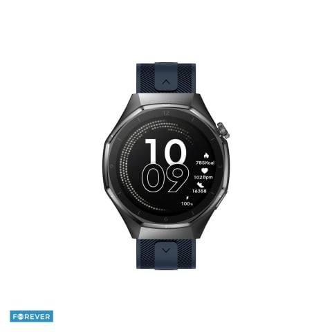 Smartwatch - Smartwatch Forever zBase SW-720, bleumarin, IP68, aluminiu, aliaj de zinc, incarcare 2 h, ecran 1,43 ", Amoled 1,43" 466x466 pix, 430 mAh, bluetooth v.5.3