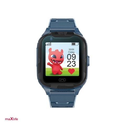 Smartwatch - Smartwatch Maxlife MXKW-350, GPS WiFi 4G, albastru, IPX7, 1.4" 240 x 240 px, curea 248 mm