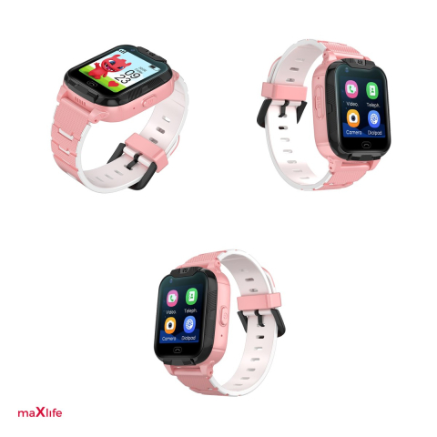 Smartwatch Maxlife MXKW-350, GPS WiFi 4G, roz, IPX7, 1.4" 240 x 240 px, curea 248 mm [3]