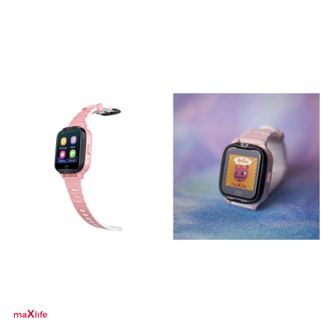 Smartwatch Maxlife MXKW-350, GPS WiFi 4G, roz, IPX7, 1.4" 240 x 240 px, curea 248 mm [4]