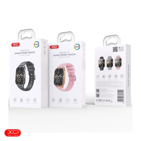Smartwatch XO J10, AMOLED, negru, IP67, incarcare 2 h, ecran 2,01 ", Amoled 2,01" 240 x 296 pix, bluetooth v.5.3 [3]