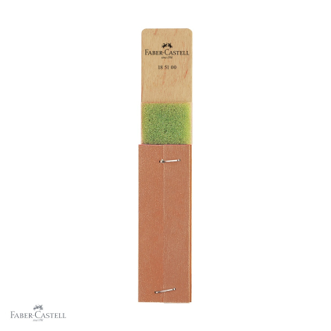Birotica papetarie - Smirghel pe suport lemn Faber-Castell, fasie hartie abraziva pentru ascutit creioane si preparat pasteluri pudra