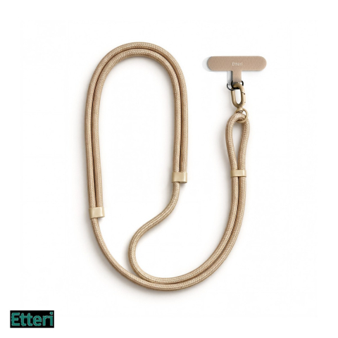 Snururi si lanturi telefon - Snur de gat pentru telefon 150 cm, Bej