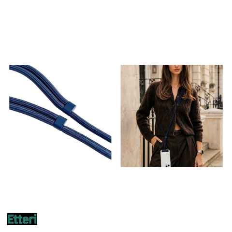 Snur de gat pentru telefon dark blue 150 cm, Albastru inchis [4]