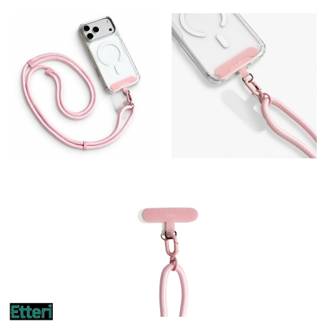 Snur de gat pentru telefon light pink 150 cm, Roz deschis [3]