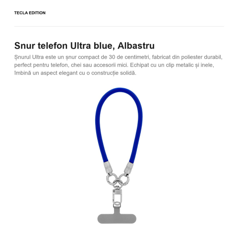 Snur telefon Ultra blue 30 cm, Albastru [1]