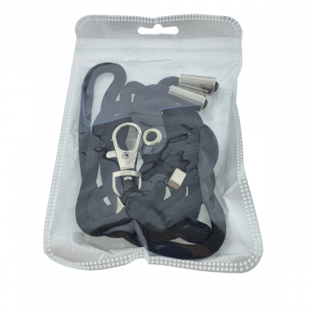 Snur universal de prindere telefon, Neck Strap 92822, lungime 133 cm, reglabila, cu carabina metalica, negru [5]