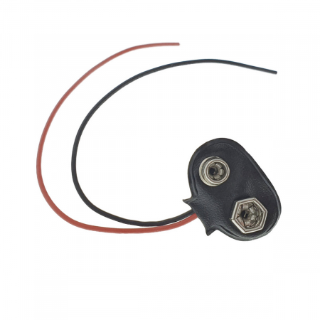 Mufe si conectori electrici - Soclu cu conector 6F22 pentru baterie de 9V si 2 fire