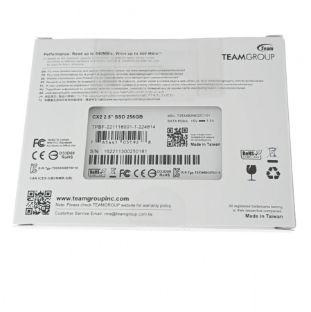 SSD Team Group CX2, 256GB, Black [5]