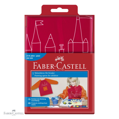 Sortulet pentru pictura Faber-Castell Blackberry, maneci lungi cu elastic, pentru copii 6-10 ani [3]