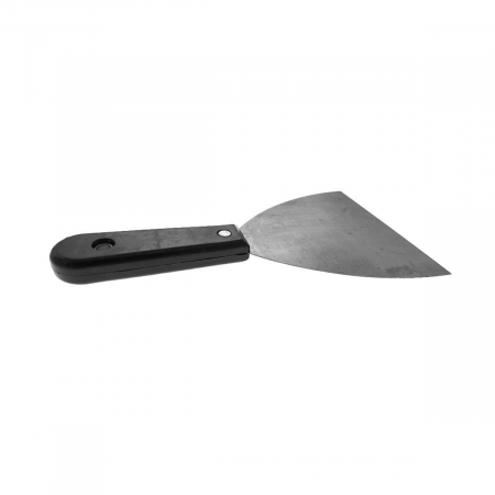 Spaclu metal 125mm,cu maner plastic,negru [2]