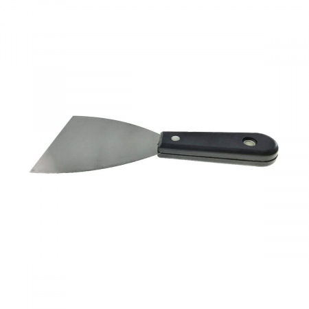 Spaclu metal 90mm, cu maner plastic, negru [2]