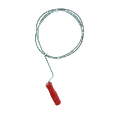 Spirala metalica cu maner pentru desfundat tevi, tip sarpe, Top Tools 34D301, 1.5M x 5mm, argintiu cu rosu [1]