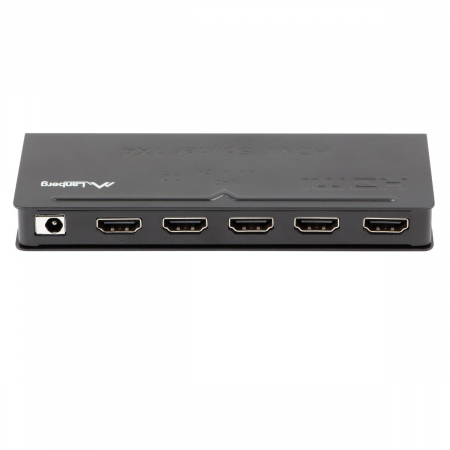 Splitter video Lanberg 42431, o intrare HDMI si 4 porturi de iesire HDMI 4K, 3D, alimentare DC jack 110-250V 1A, negru [2]