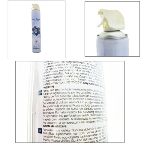 Spray cu Aer Comprimat, Power Duster, 750 ml, cu Jet Puternic 6 KN pentru Curatare Profesionala, cu Tub Extensibil pentru Locuri Greu Accesibile [3]