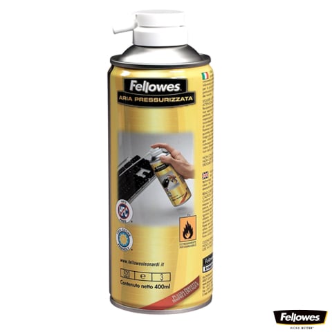 Curatare IT - Spray de curatare cu aer comprimat 400 ml, Fellowes, pentru tastatura si echipamente IT, indeparteaza praful