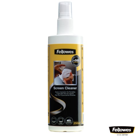 Curatare IT - Spray de curatare pentru monitor 250 ml, Fellowes, uscare rapida, proprietati antistatice, pentru ecrane CRT, TFT, LCD