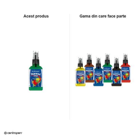 Spray vopsea pentru textile Centropen, 110 ml, verde [4]