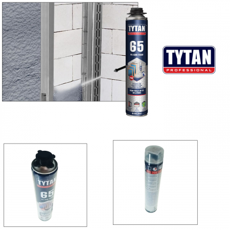 Spuma poliuretanica expandabila TYTAN 65 Professional 20468, 840ml, pentru pistol, izolatie fonica si termica [3]