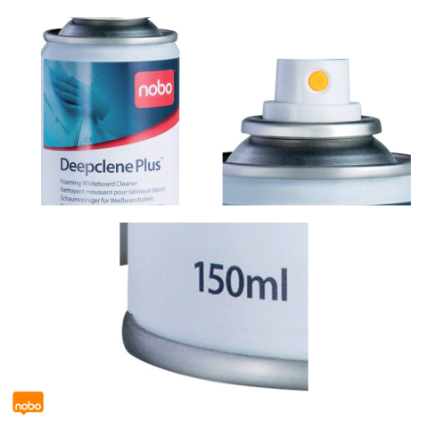 Spuma renovatoare Nobo Deepclene Plus, pentru curatare whiteboard, utilizare frecventa, 150 ml, 60x60x145 mm [4]