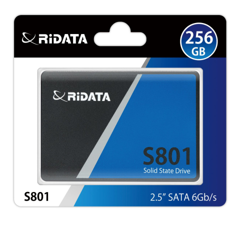 Medii de stocare - SSD 2.5 SATA 256GB RIDATA S801, Viteza 460 MB/s, pentru Upgrade Laptop si PC, Consola PS4, cu Tehnologie ECC TRIM si Consum Redus
