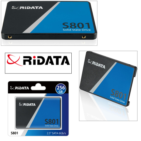 SSD 2.5 SATA 256GB RIDATA S801, Viteza 460 MB/s, pentru Upgrade Laptop si PC, Consola PS4, cu Tehnologie ECC TRIM si Consum Redus [1]