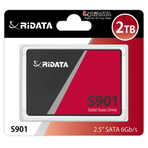 Medii de stocare - SSD 2.5 SATA 2TB RIDATA S901, Viteza 550 MB/s, pentru Arhiva Masiva, Gaming Extrem, Workstation Profesional, cu Tehnologie LDPC ECC si Fiabilitate Superioara